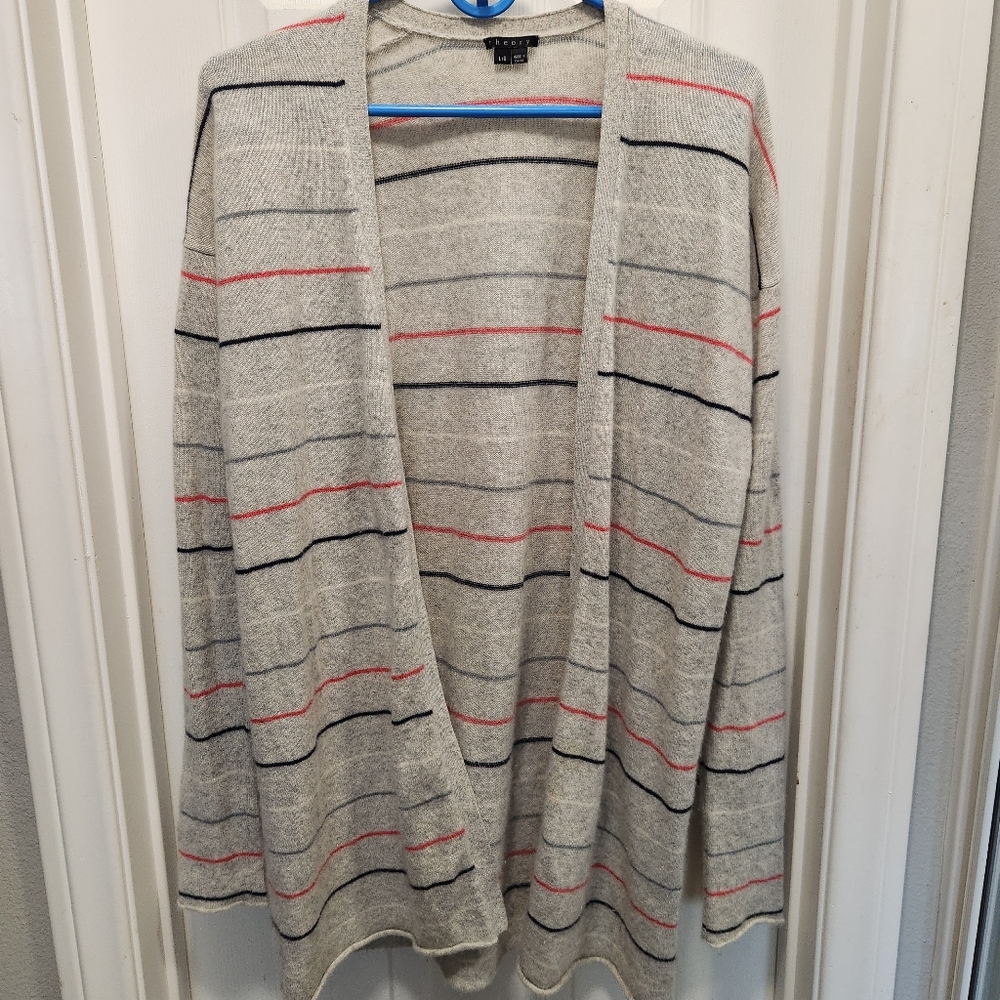 Theory nela cashmere cardigan size L